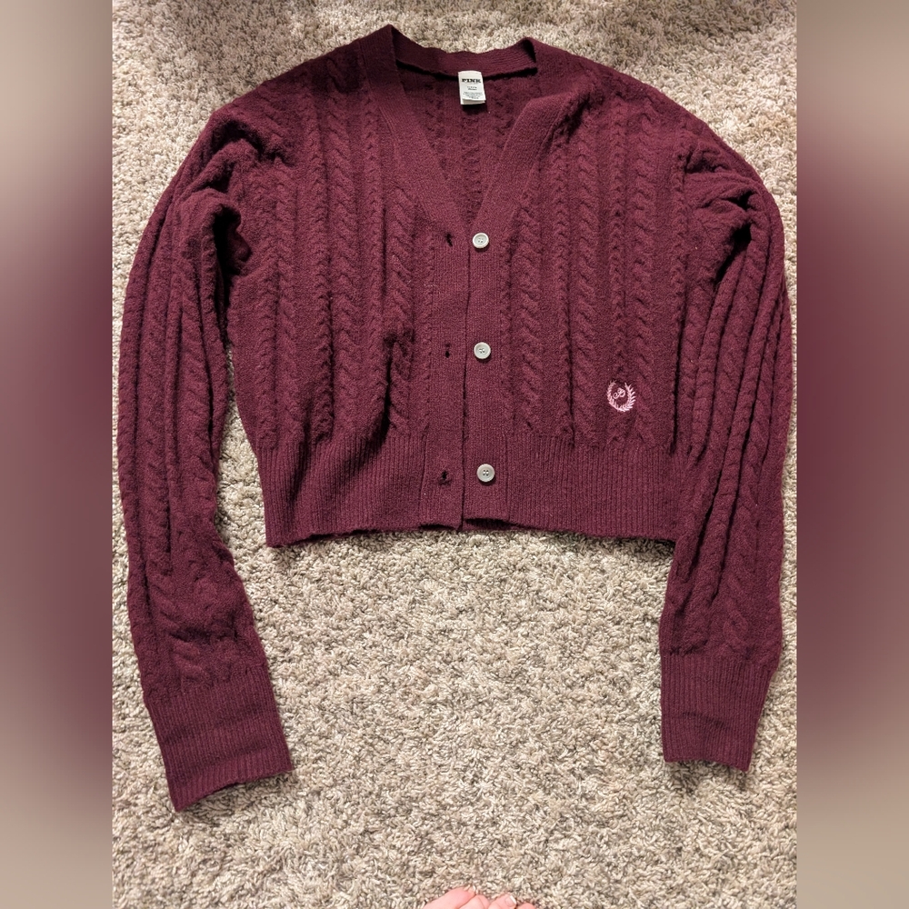 Pink! Cardigan Sweater